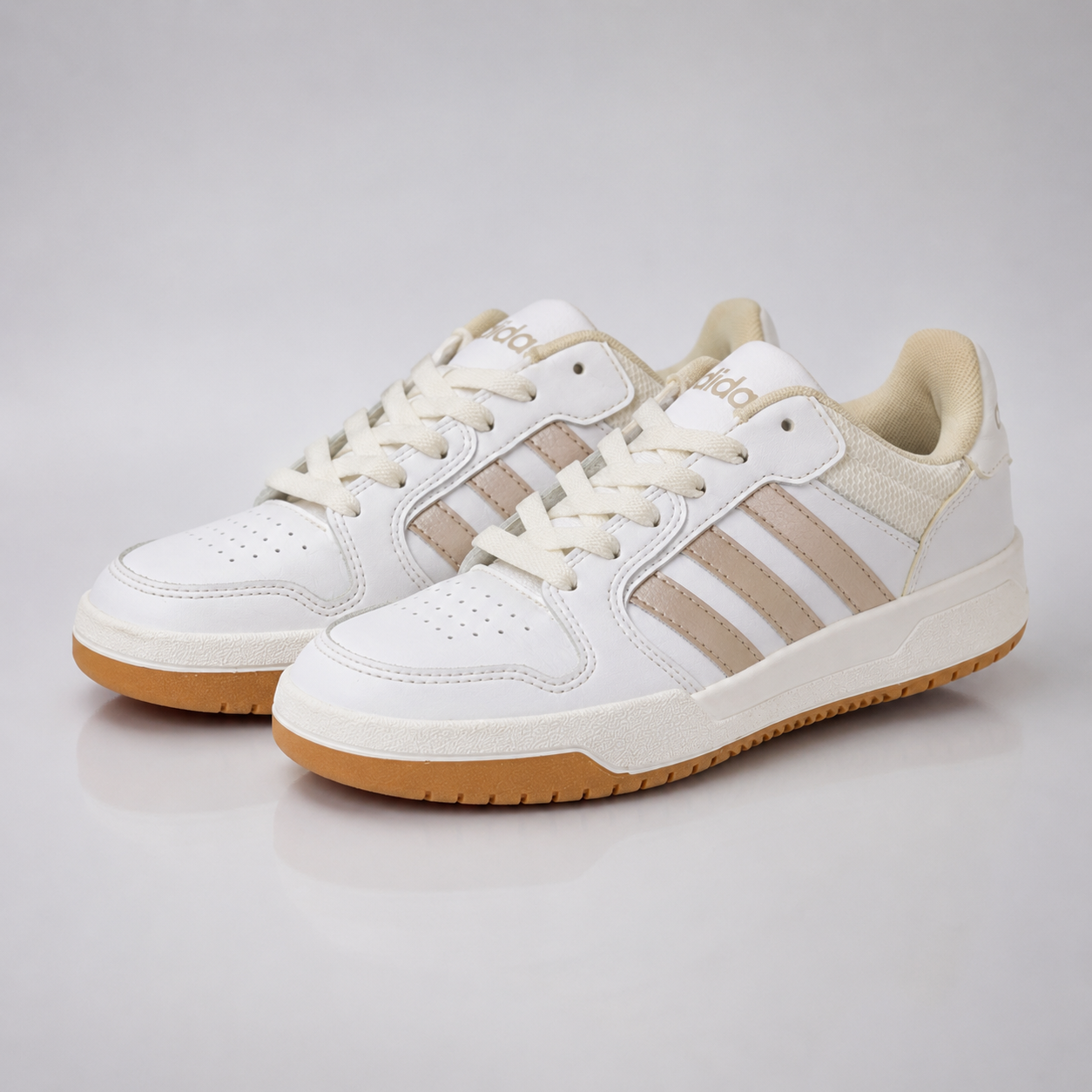Adidas™ Court Stripe Premium White Casual Shoes