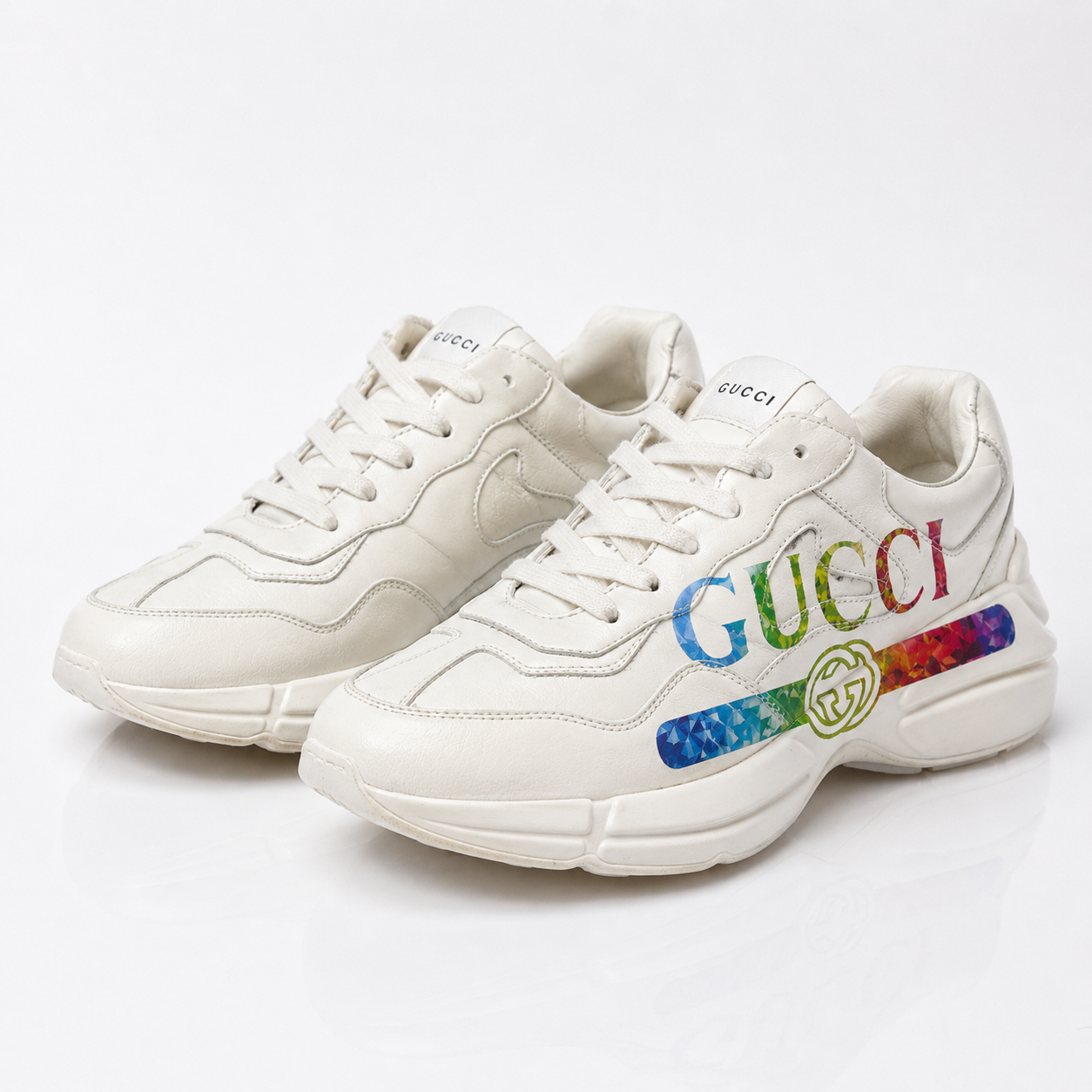 Gucci™ Rainbow Signature Premium Sneakers
